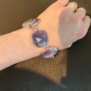 Beautiful purple stone adjustable bracelet